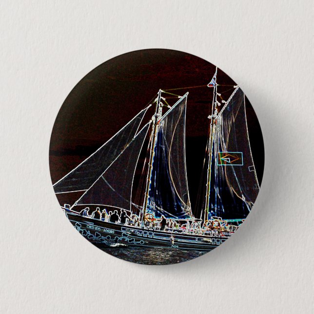 Sailing Boat- Abstract Photograph 6 Cm Round Badge (Front)