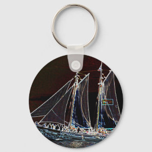 Sailing Boat- Abstract Photograph Key Ring