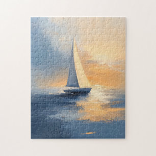 Sailing Boat at Sunset Jigsaw Puzzle