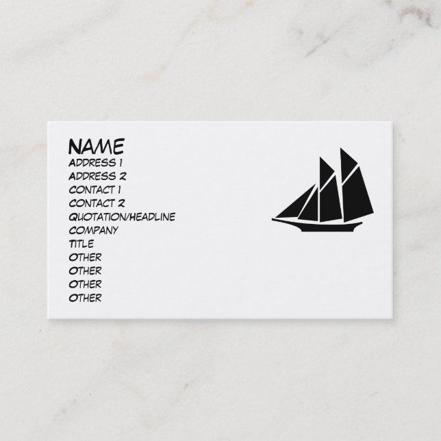 Sailing Boat Business Card (Front)