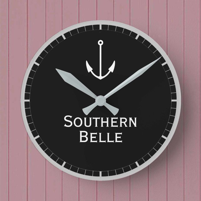 Sailing Boat, Cabin Cruiser, or Yacht Name Round Clock (Creator Uploaded)