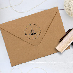 Sailing Boat Custom Return Address Stamp