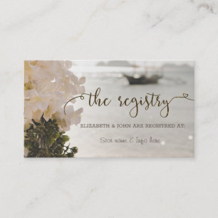 Sailing Boat Flowers Beach Registry Enclosu Enclosure Card