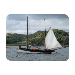 Sailing Boat in Loch Crinan, Scotland Magnet