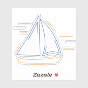 sailing boat laptop sticker