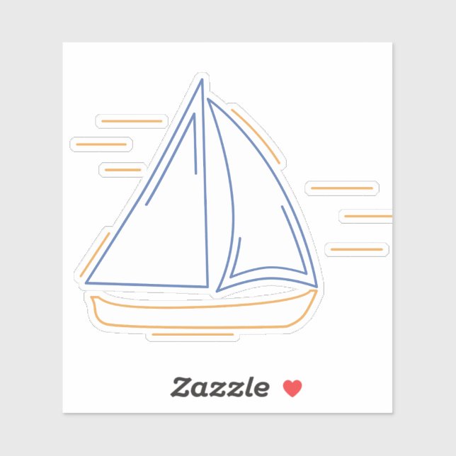 sailing boat laptop sticker (Sheet)