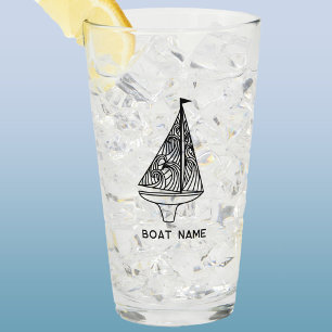 Sailing Boat Name  Glass