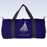 Sailing Boat Name Nautical Navy Blue