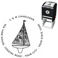 Sailing Boat Personalised Address