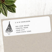 Sailing Boat Personalised Return Address
