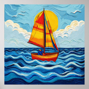 Sailing boat  poster