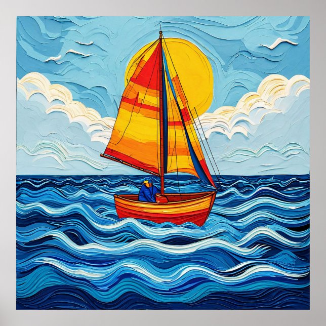 Sailing boat  poster (Front)