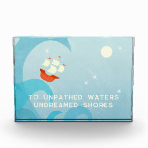 Sailing Boat Quote Art Photo Block