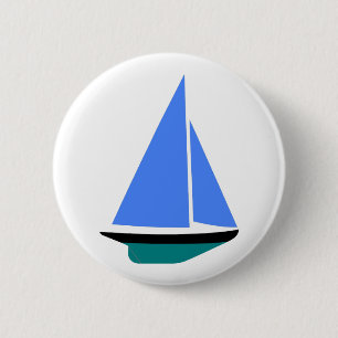 Sailing Boat - Sailing ship (11) 6 Cm Round Badge