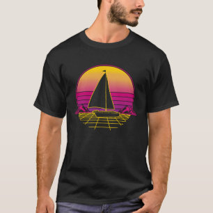 Sailing boat sailor retro vintage sunset gift T-Shirt