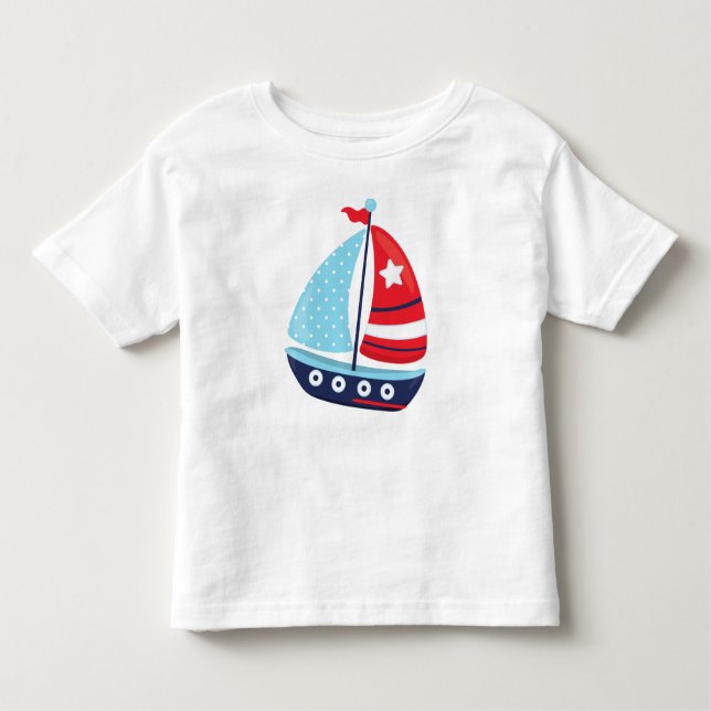 Sailing Boat, Sailor, Sailing, Sails, Boat, Ship Toddler T-Shirt (Front)