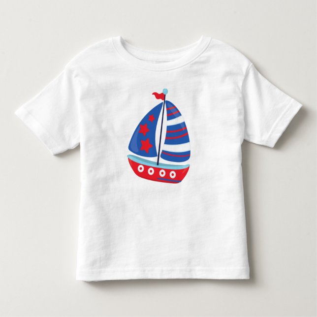 Sailing Boat, Sailor, Sailing, Sails, Ship, Boat Toddler T-Shirt (Front)