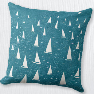 Sailing Boat Seascape Cushion