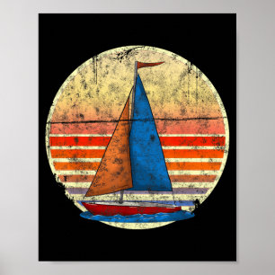 Sailing Boat Skipper Yacht Sailing Club Learn to Poster