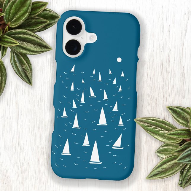 Sailing Boat Yacht Race (Sailing Boat yacht nautical coastal or lake sailboat phone case for sailors)