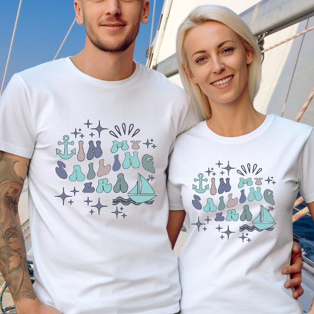 Sailing Boating Captain Hobby Custom Text on Back T-Shirt (Creator Uploaded)