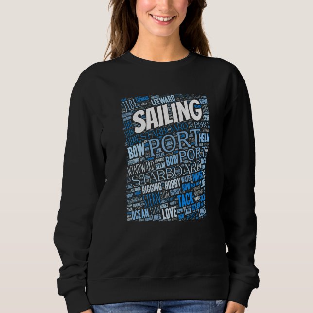 Sailing  Boating Lingo Sailor Hobby Premium Sweatshirt (Front)