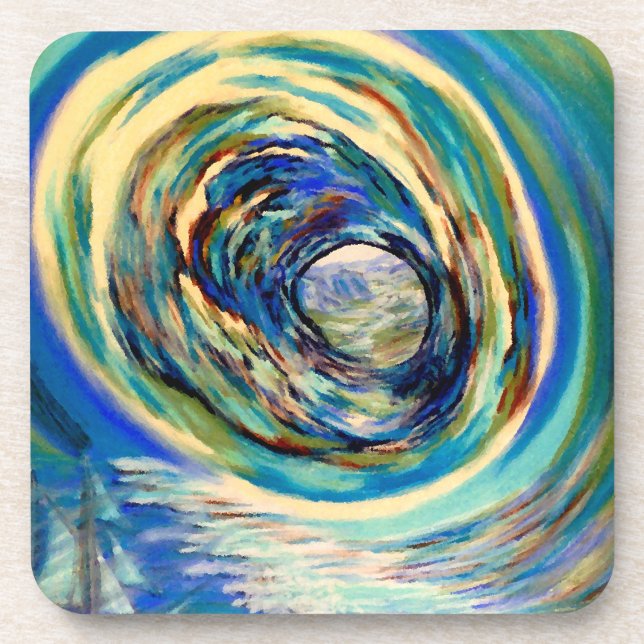Sailing Boating to New World Sailboat Coasters (Front)