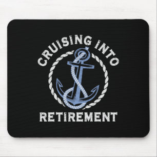 Sailing Boating Vacation Cruising Into Retirement  Mouse Pad