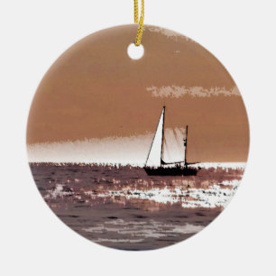 SAILING BOATS CERAMIC ORNAMENT