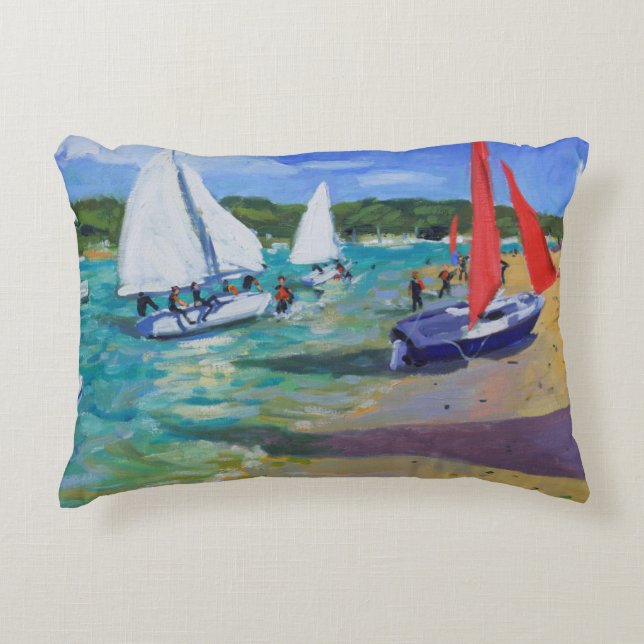 Sailing Boats Decorative Cushion (Front)