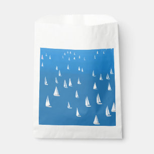 Sailing Boats in deep blue Sea - Regatta Sailboats Favour Bag