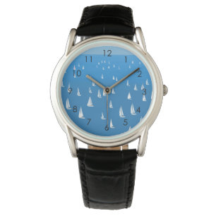 Sailing Boats in deep blue Sea - Regatta Sailboats Watch