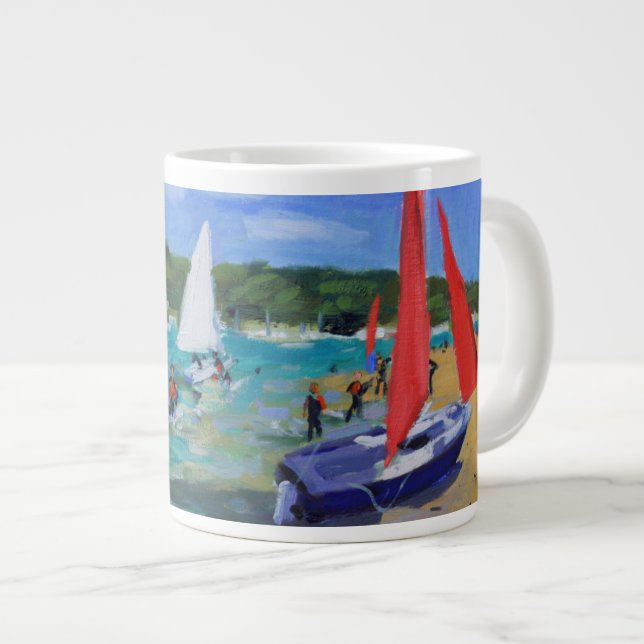 Sailing Boats Large Coffee Mug (Front Right)