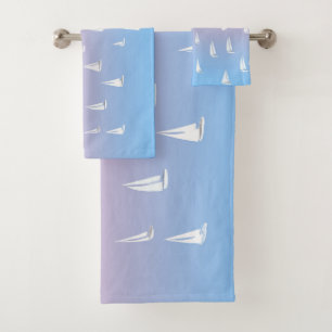 Sailing Boats on the Ocean  Bath Towel Set