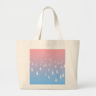 Sailing Boats on the Ocean  Large Tote Bag