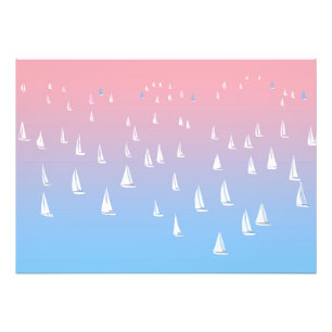 Sailing Boats on the Ocean Photo Print
