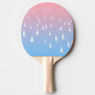 Sailing Boats on the Ocean Ping Pong Paddle