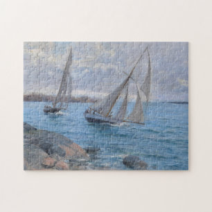 Sailing Boats on the River Jigsaw Puzzle