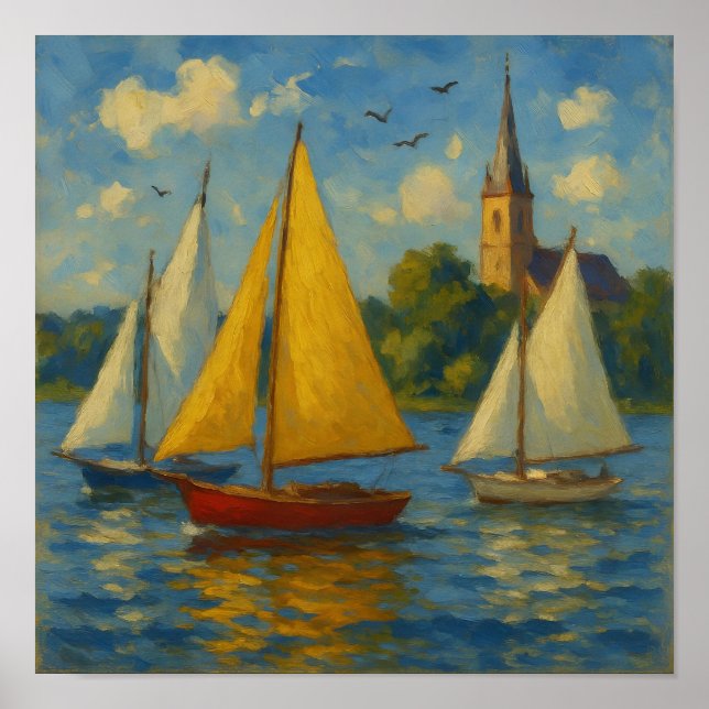 Sailing boats Poster Print  (Front)