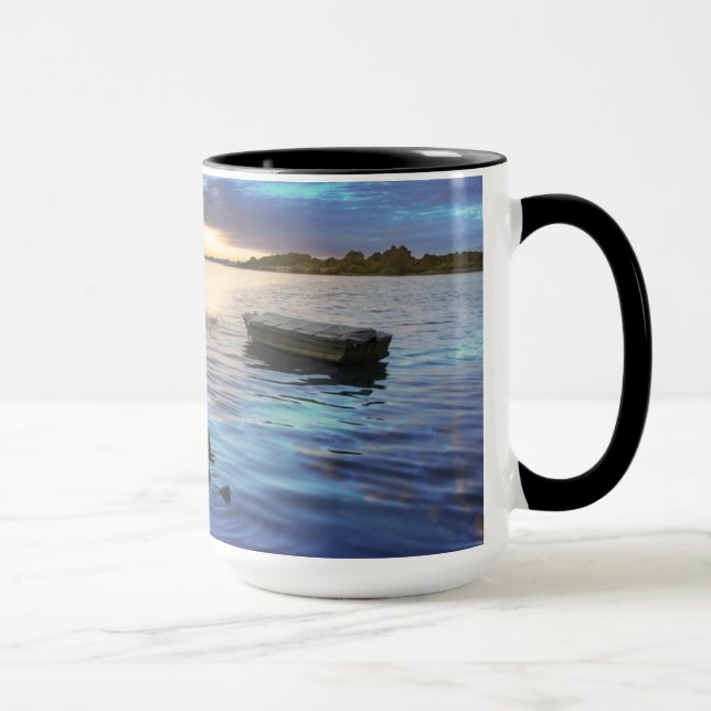 Sailing Boats Reflection From The Sunset Mug (Right)