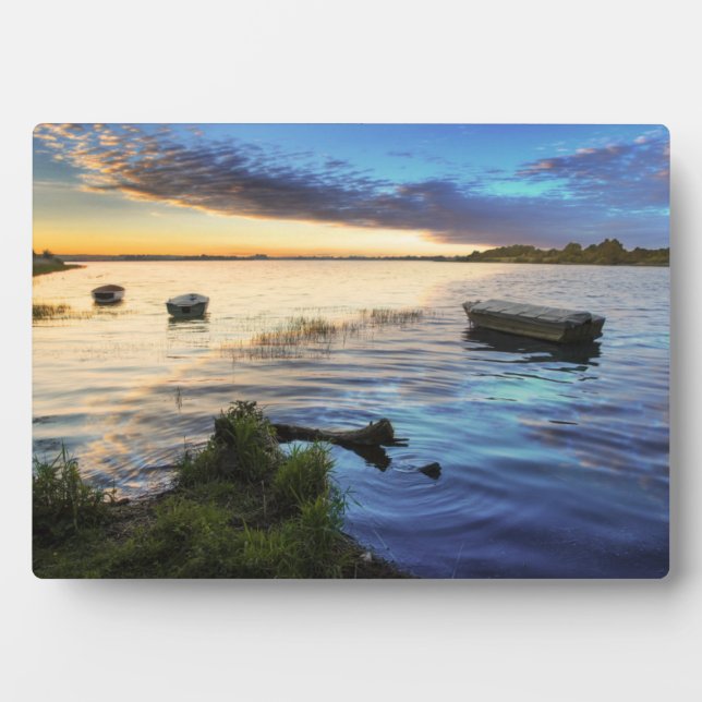 Sailing Boats Reflection From The Sunset Plaque (Front)