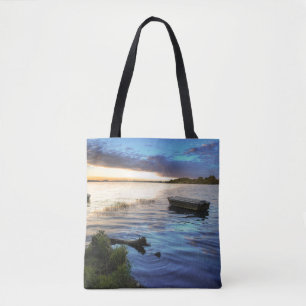 Sailing Boats Reflection From The Sunset Tote Bag