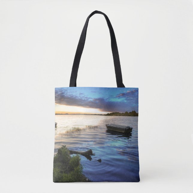 Sailing Boats Reflection From The Sunset Tote Bag (Front)