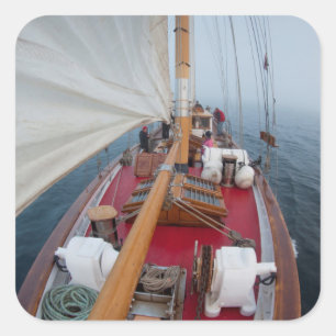 Sailing Boundary Pass Square Sticker