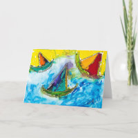 Sailing Bumpy Blank Card