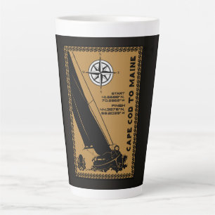 Sailing Cape Cod To Maine Latte Mug