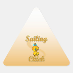 Sailing Chick Triangle Sticker