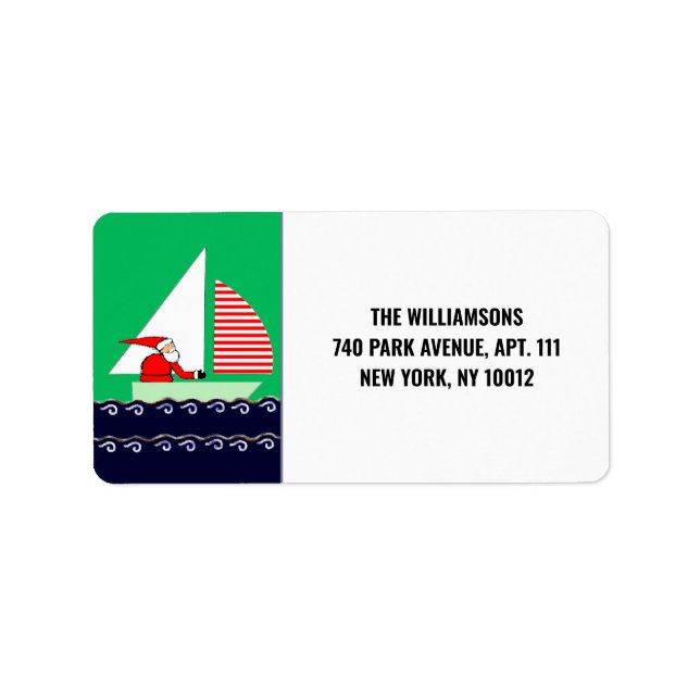 Sailing Christmas Label (Front)