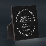 Sailing Club Trophy Plaque<br><div class="desc">A plaque to commemorate a Sailing Club Competituin. Personalise to include name,  Sailing Club,  yacht,  and date. Unique memento of a special achievement.</div>