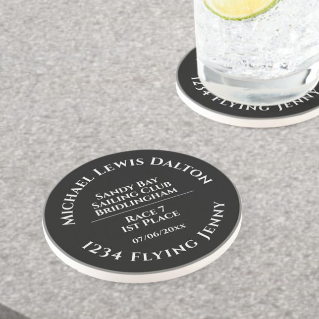 Sailing Club Trophy Sandstone Coaster (Creator Uploaded)